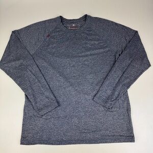 Rhone Mens Size L Long Sleeve Performance Workout Gym Shirt Blue